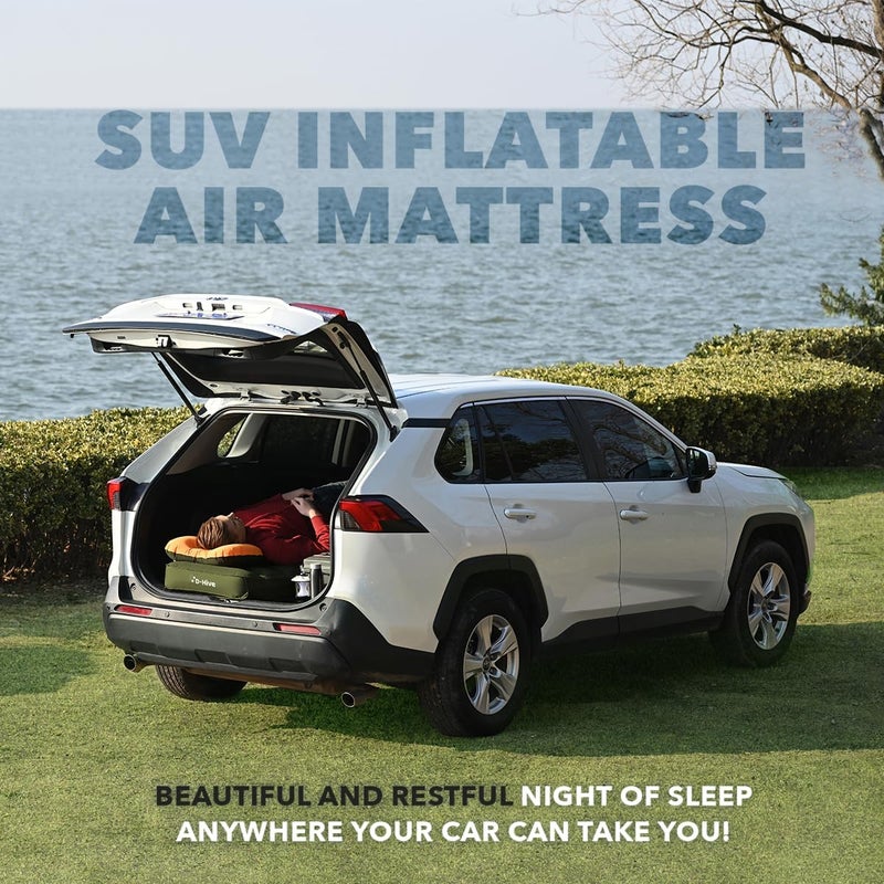 Hive Unbeatable Durability SUV Air Mattress for Car Camping, Durable Extra Thick 300D Oxford Fabric, Quick Easy Set-Up w/Electric Pump, Car Bed Mattress, Forrest Green - Image 3